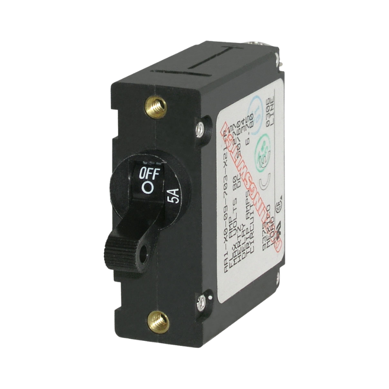 BSS A-SERIES BLACK TOGGLE SINGLE POLE CIRCUIT BREAKER