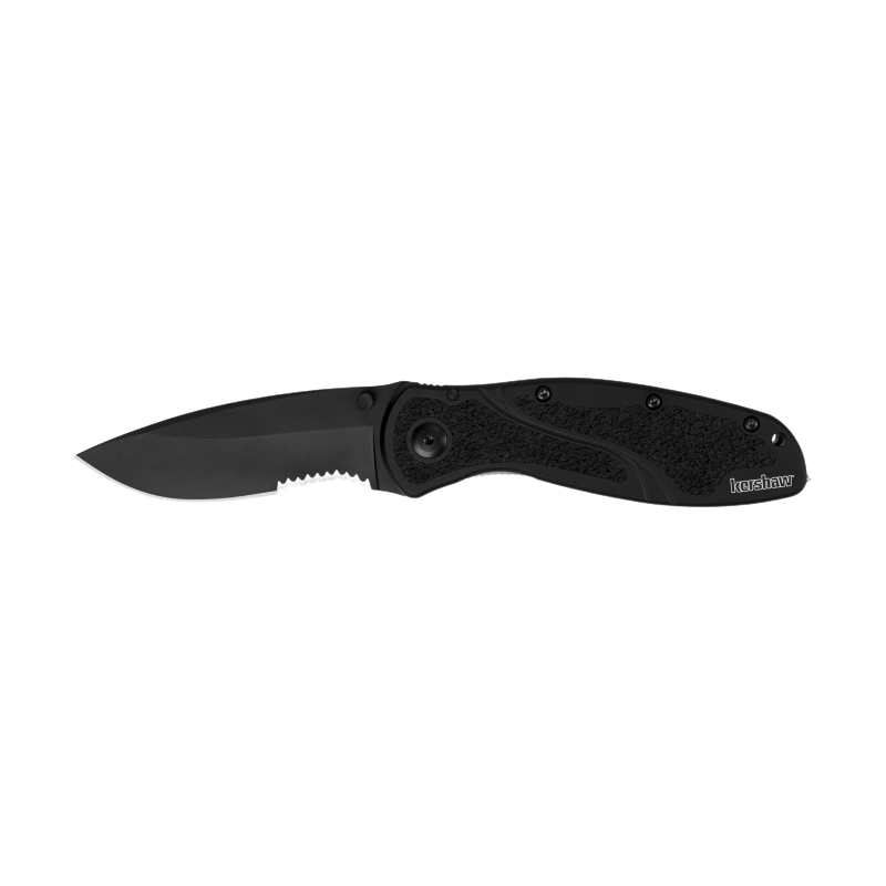 KERSHAW BLUR GLASSBREAKER BLACK SERRATED KNIFE
