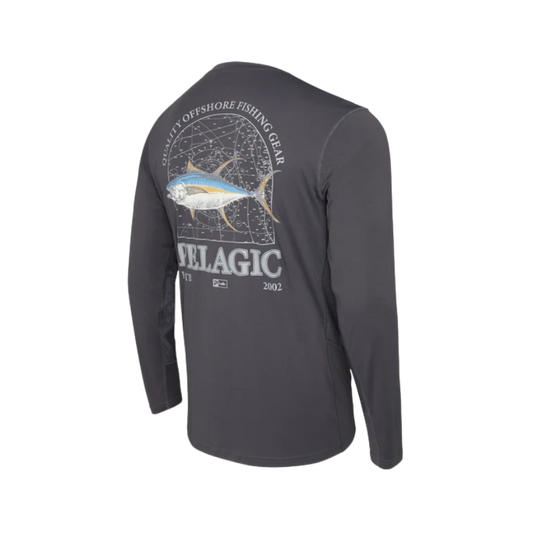 PELAGIC VAPORTEK MAPPED YFT SHIRT - GRAPHITE