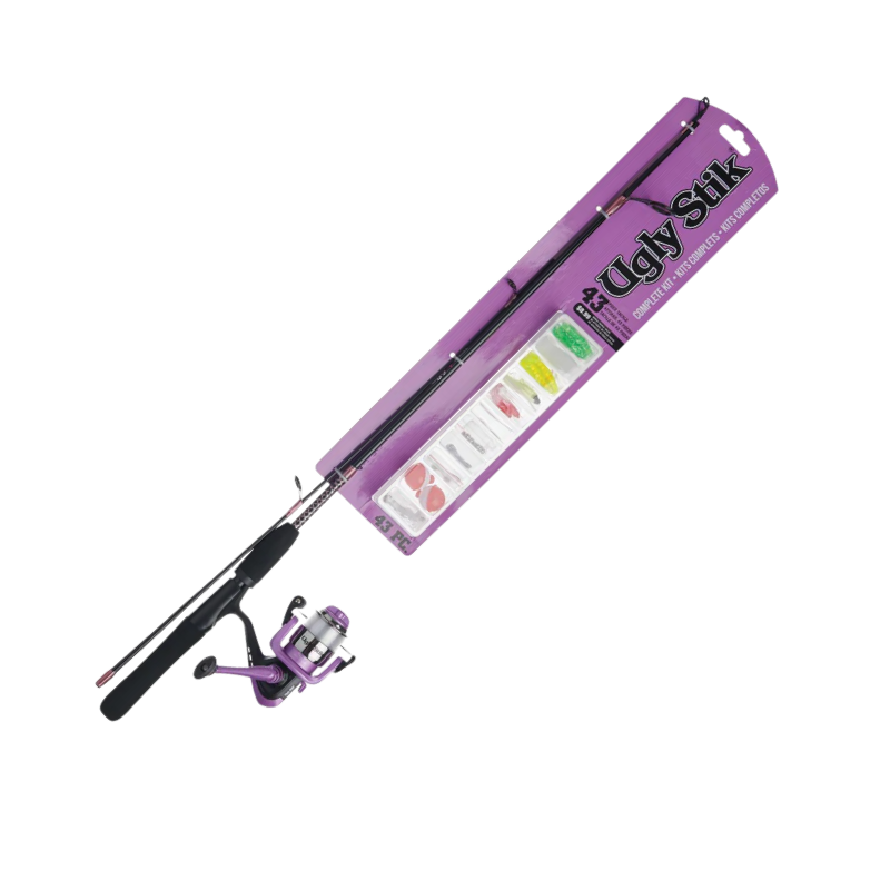 pink ugly stik rod Shakespeare GX2 Ladies Spinning outs Golf style split grips providing added comfort and control Ugly wont quit UGLY STIK COMPLETE LADIES SPINNING