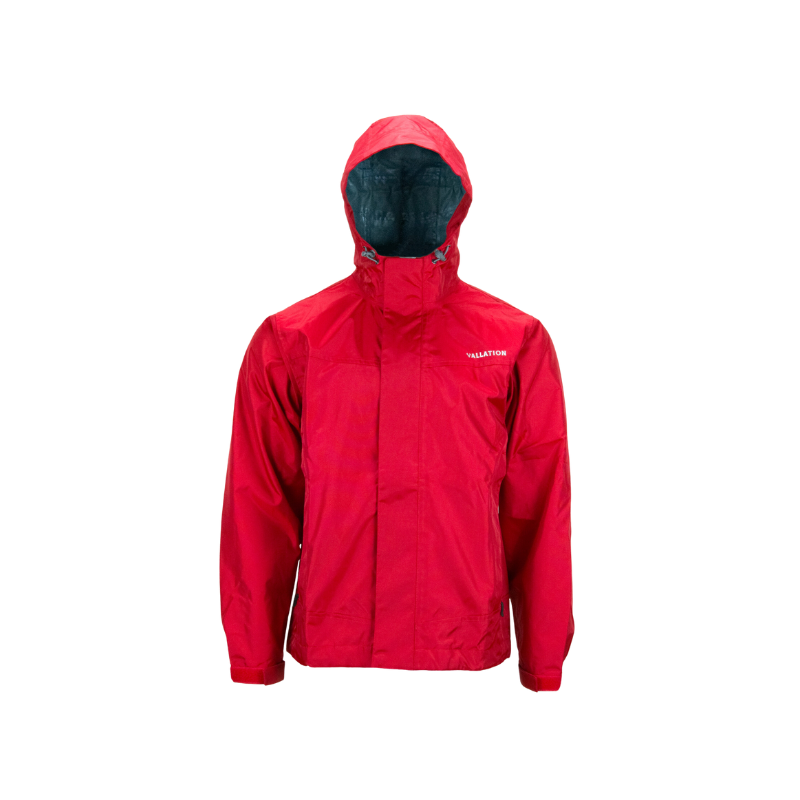 VALLATION DARK RAIN JACKET - RED