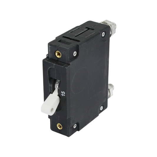 BSS C-SERIES WHITE TOGGLE SINGLE POLE CIRCUIT BREAKER