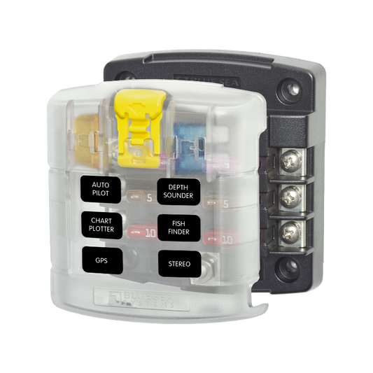 BSS ST BLADE FUSE BLOCK - 6 CIRCUITS WITH COVER