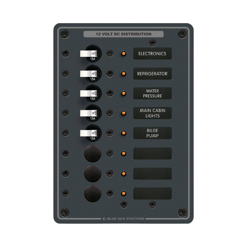 BSS TRADITIONAL METAL DC PANEL - 8 POSITIONS