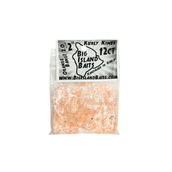 BIG ISLAND BAITS KURLY KINES ORANGE BANG LURE