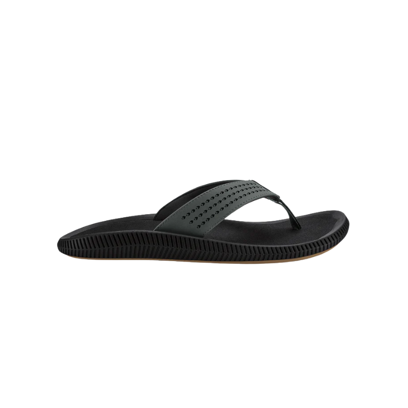 OLUKAI MEN'S ULELE SANDAL - DARK SHADOW/BLACK