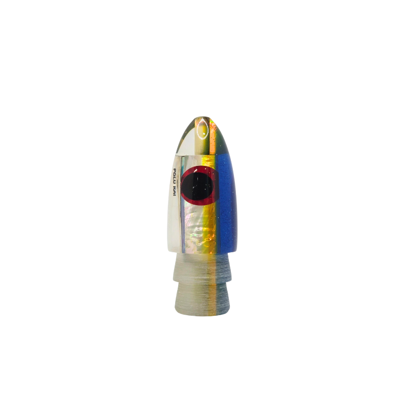 POLU KAI POLU ROCKET MAN SHELL LURE HEAD - BLUE YELLOW