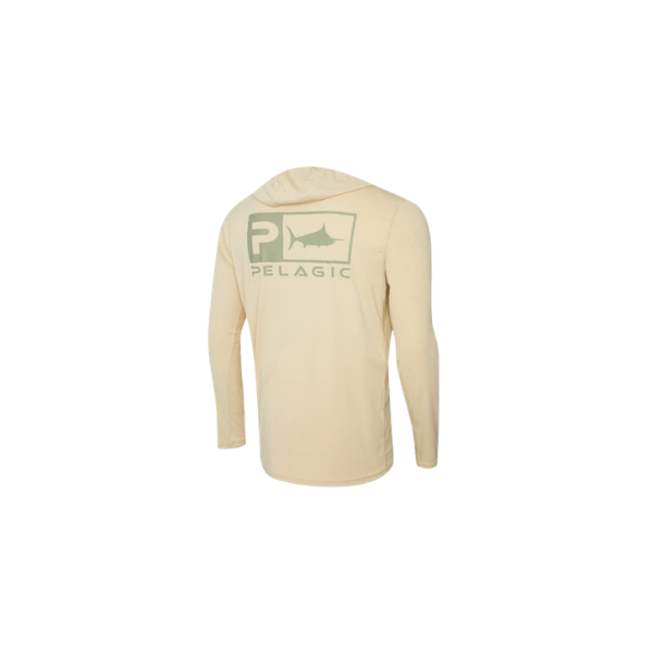 PELAGIC VAPORTEK RUSTED ICON HOODED FISHING SHIRT - SAND