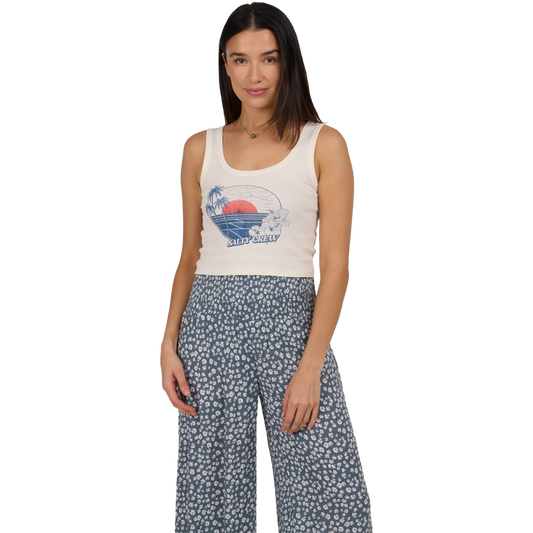 SALTY CREW WOMEN'S BEACH SCENE TANK - OFF WHITE