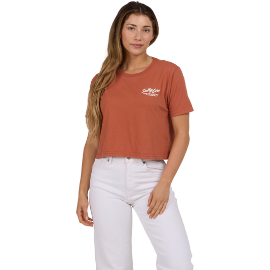 SALTY CREW WOMEN'S FISH BOWL CROP TEE