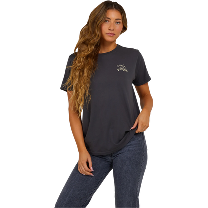 SALTY CREW WOMEN'S LOVE BITE BOYFRIEND TEE - CHARCOAL