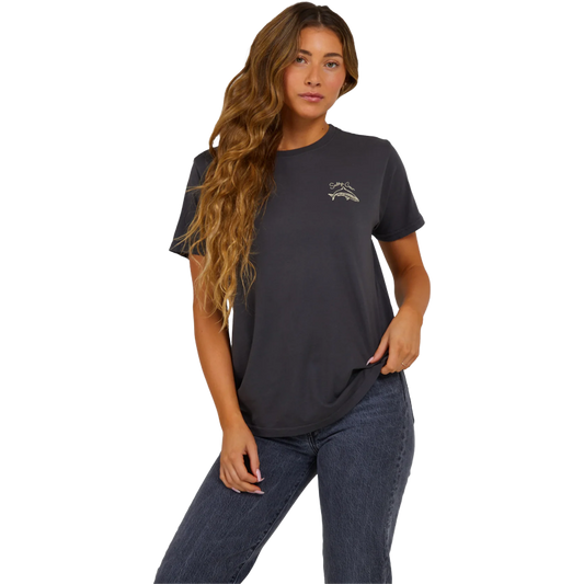 SALTY CREW WOMEN'S LOVE BITE BOYFRIEND TEE - CHARCOAL
