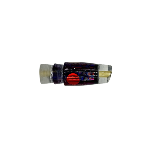 TANIGAWA CUT SMALL LURE HEAD - SHELL PURPLE PAUA W/BLACK TAPE