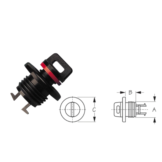 SEADOG DRAIN PLUG PRESS FIT NYL
