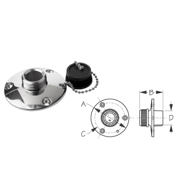 SEADOG WASHDOWN WATER OUTLET SS 2-3/4"